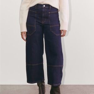 Everlane Dark Indigo Wide-Leg Flare Jeans